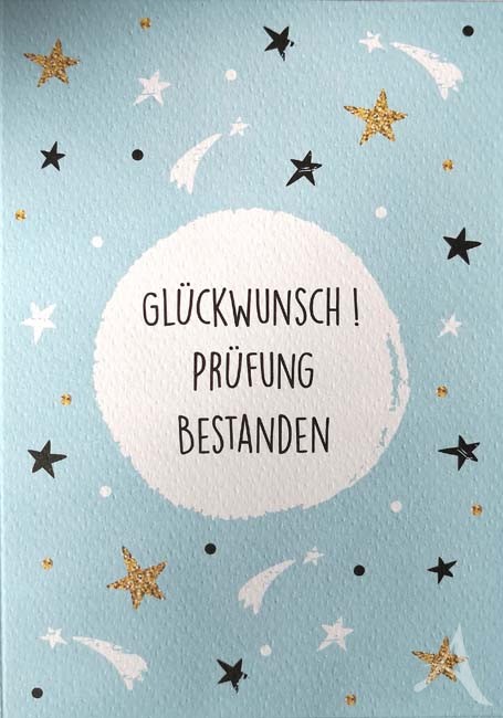 Doppelkarte "Glückwunsch! Prüfung bestanden"