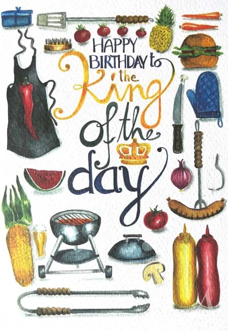 Doppelkarte "HAPPY BIRTHDAY to the KING of the Day"