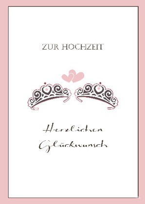 Doppelkarte "Zur Hochzeit - Herzlichen Glückwunsch"