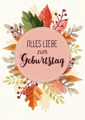 Doppelkarte "Alles Liebe zum Geburtstag"