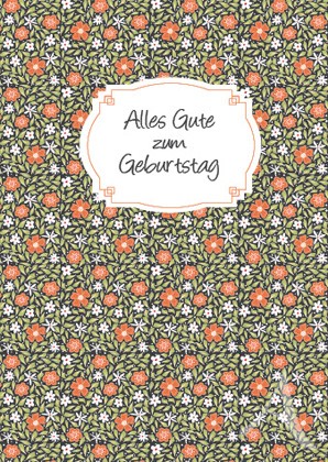 Doppelkarte "Alles Gute zum Geburtstag (rot-grün)"