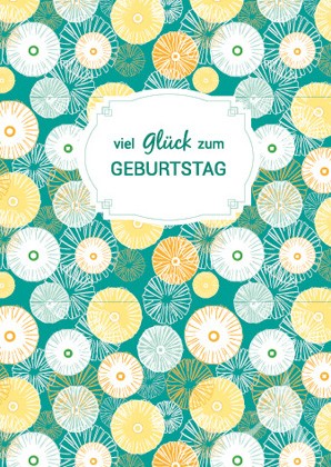 Doppelkarte "Viel Glück zum Geburtstag"