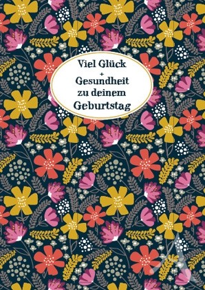 Doppelkarte "Viel Glück und Gesundheit zu deinem Geburtstag"