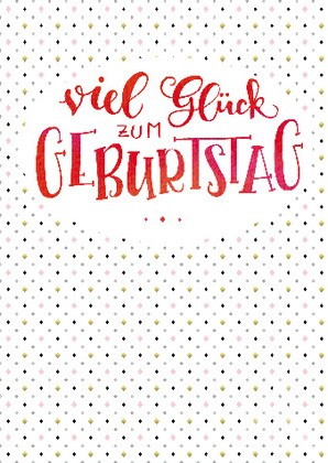 Doppelkarte "Viel Glück zum Geburtstag"