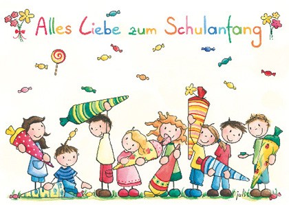 Doppelkarte "Alles Liebe zum Schulanfang"