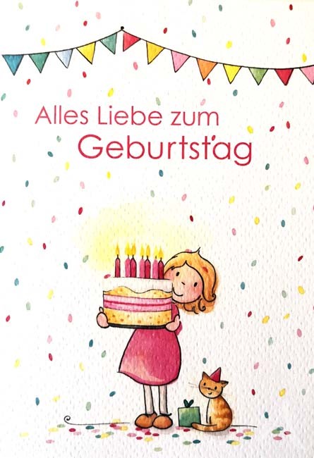 Doppelkarte "Alles Liebe zum Geburtstag"