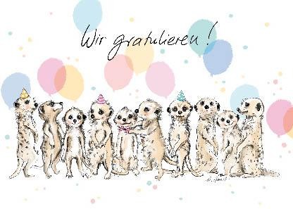 Postkarte "Wir gratulieren!"