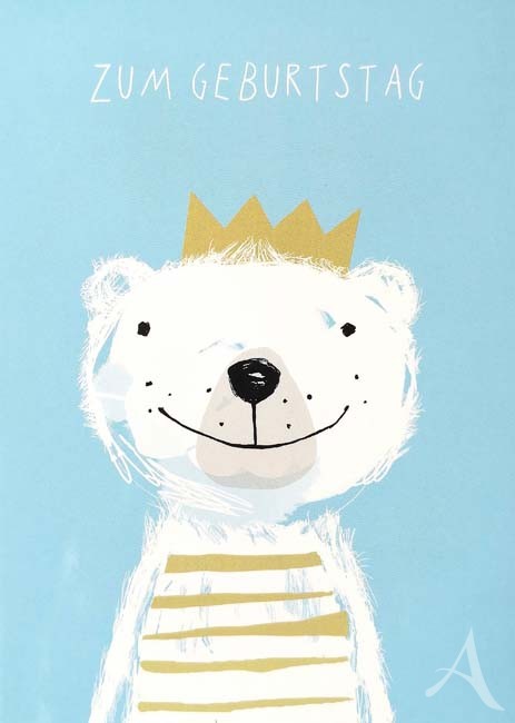 Postkarte "Zum Geburtstag" - Eisbär