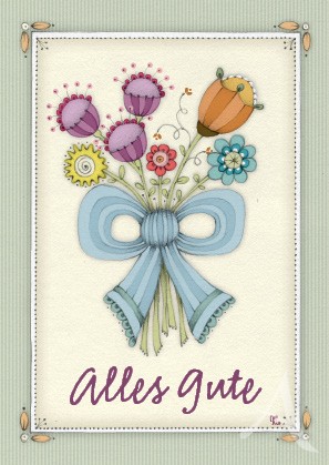 Postkarte "Alles Gute (Blumenstrauss)"