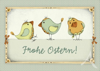 Postkarte "Frohe Ostern! (Vögel)"