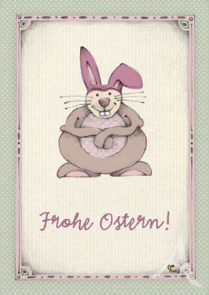 Postkarte "Frohe Ostern! (Hase)"