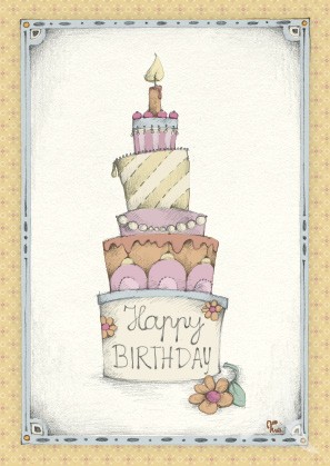 Postkarte "Happy Birthday"