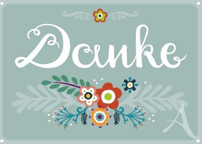 Postkarte "Danke"