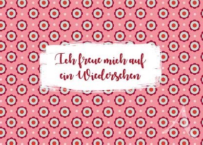 Postkarte "Ich freue mich auf ein Wiedersehen"