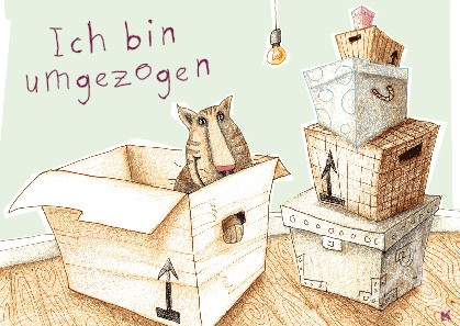 Postkarte "Ich bin umgezogen"