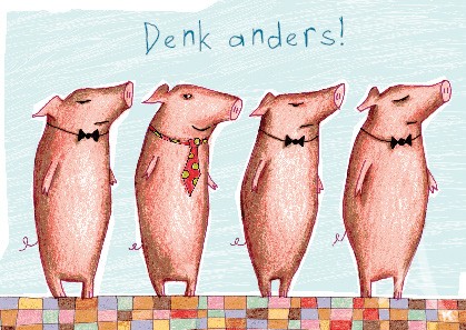 Postkarte "Denk anders!"