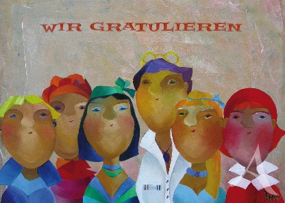 Postkarte "Wir gratulieren"