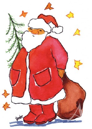 Postkarte "Weihnachtsmann"