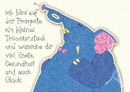 Postkarte "Ich blas auf der Trompete..."