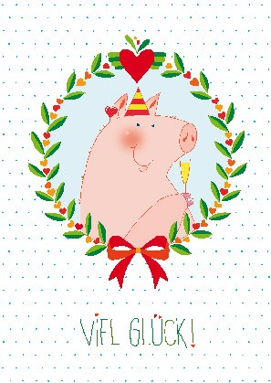 Postkarte "Viel Glück!"