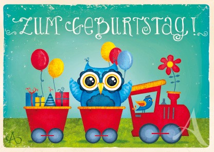 Postkarte "Zum Geburtstag!"