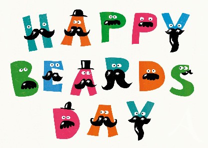 Postkarte "Happy Beardsday"