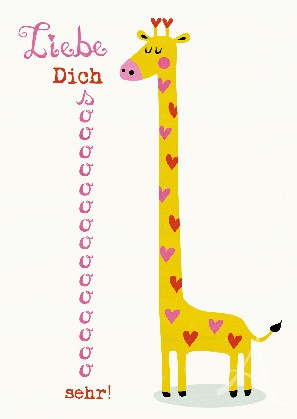 Postkarte "Liebe Dich sooooo sehr!"