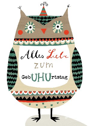 Postkarte "Alles Liebe zum GebUHUrtstag"