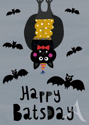 Postkarte "Happy BatsDay"