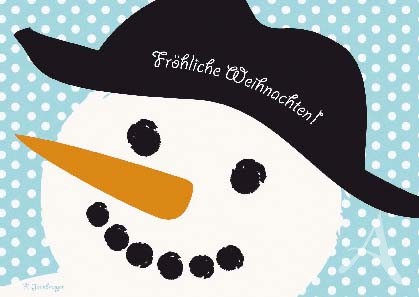 Postkarte "Schneemann"