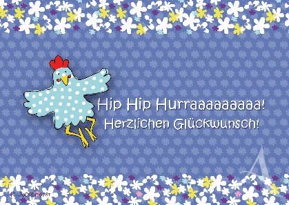 Postkarte "Hip Hip Hurra"