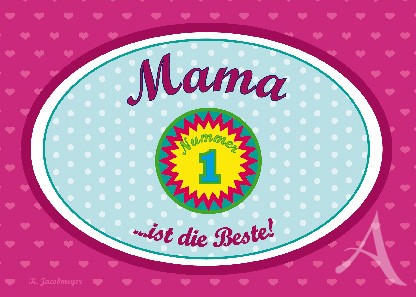 Postkarte "Mama ist die Beste!"