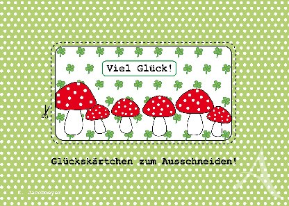 Postkarte "Glückskärtchen"