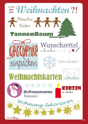 Postkarte "Weihnachten (to-do-Liste)"