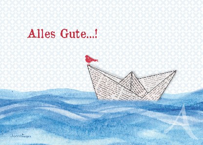 Postkarte "Alles Gute...! (Schiff)"