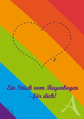 Postkarte "Ein Stück vom Regenbogen"