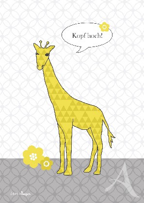 Postkarte "Kopf hoch! (Giraffe)"