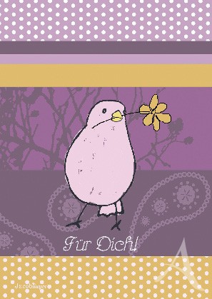 Postkarte "Für Dich! (Vogel)"