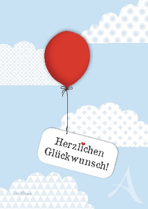 Postkarte "Herzlichen Glückwunsch!"