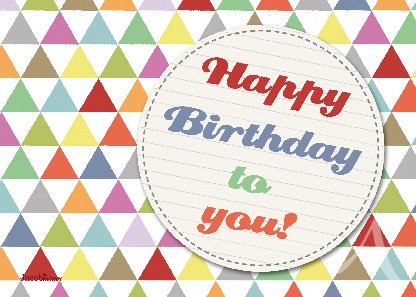 Postkarte "Happy Birthday to you!"