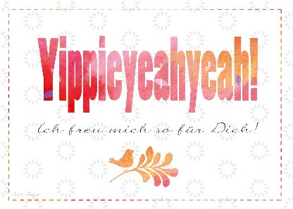 Postkarte "Yippieyeahyeah!" -- Nur noch wenige Exemplare !!