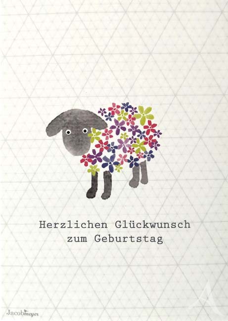 Postkarte "Herzlichen Glückwunsch zum Geburtstag" (Schaf)