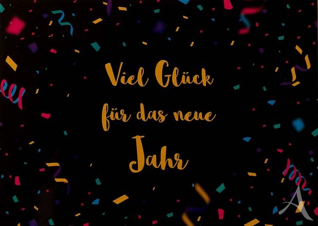 Postkarte "Viel Glück für das neue Jahr"