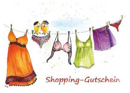 Postkarte "Shopping-Gutschein"