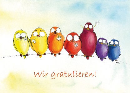 Postkarte "Wir gratulieren!"