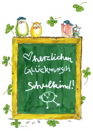 Postkarte "Herzlichen Glückwunsch - Schulkind"