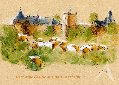 Postkarte "Herzliche Grüße aus Bad Bentheim"