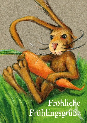 Postkarte "Fröhliche Frühlingsgrüße"