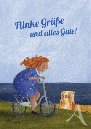 Postkarte "Flinke Grüße und alles Gute!"