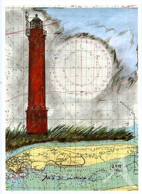 Postkarte "Leuchtturm Norderney"